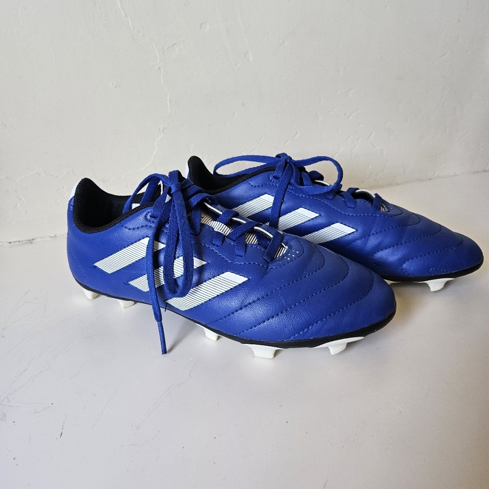 ADIDAS Blue Soccer Cleats with White Stripes